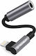 Techsuit USB-A to Lightning Cable Γκρι 0.1m