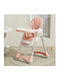 Dream House Foldable Baby Highchair With Adjustable Height Pink