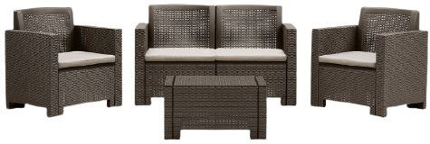 Garten- und Outdoor-Möbelset Wohnzimmer 4 Stück Braun Garten- und Outdoor-Möbelset Wohnzimmer 4 Stück Braun