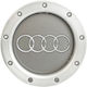 Audi Car Wheel Center Cap Gray Chrome 146mm 1 Piece