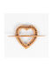 Wooden Curtain Tie-Back Heart Shape Brown
