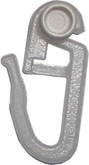 Curtain Hook Safety Pin Plastic for Plastic Curtain Rails White