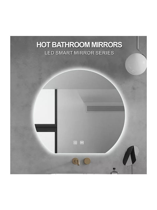 Mysmartmirror Oglindă De Baie 80x70 On Off Dimmer Panou Anticeață