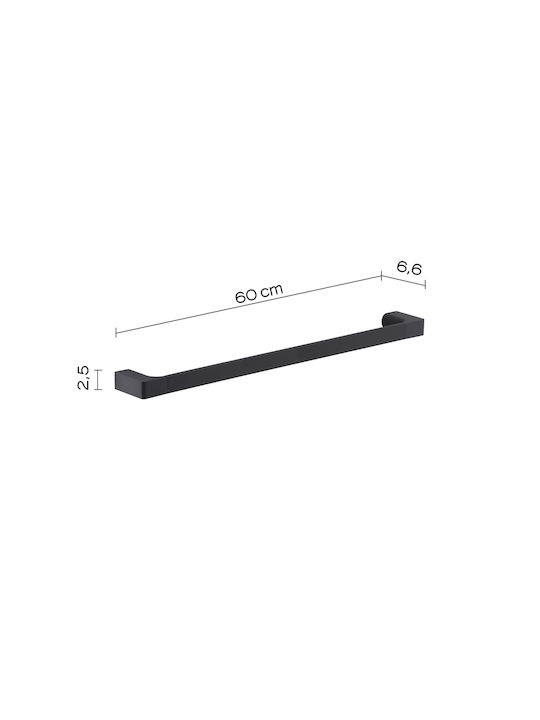 Πετσετοθήκη Pirenei 60cm Matt Black Gedy Pi21146