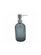 Ντισπένσερ Γυάλινο Διάφανο Γκρι Κύκλους 450ml Καλής Ποιότητας