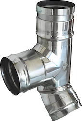 T-Piece Pellet 90° Φ080 0,4mm Inox 304ce Techno...