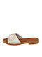 Women's Flat Sandals in White Color