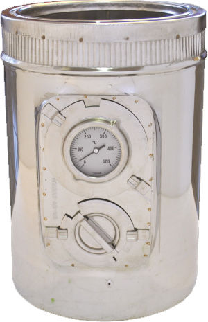 Спироуд Ανοξедитова Мононизирана Тръба за комин Аиθάλης – Термометър Еликоиден Раф Ø150/200мм