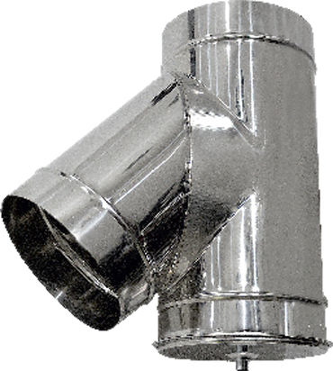 Spiroduct Galvanized Uninsulated Chimney Branch 135° Cleaning Cap for Spiral Flue Ø150mm