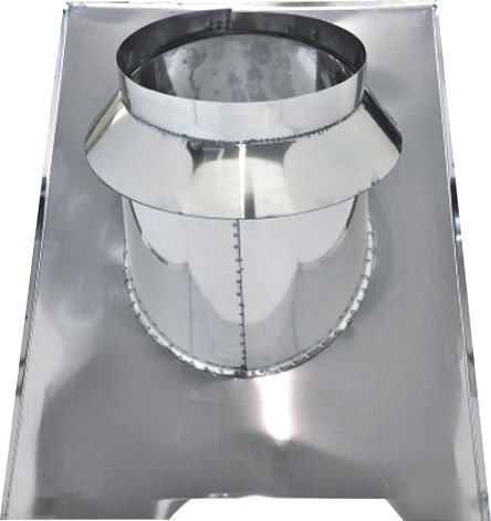 Spiroduct Inox Pasaj de Acoperiș Coroană 8° Până la 30° Ø125mm
