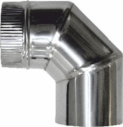 Spiroduct Galvanized Insulated Chimney Pipe Corner 90° Spiral Seam Ø300mm