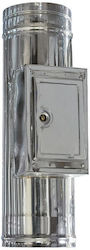 Technometal Chimney Pipe Cleaning Door Single Wall Φ 180 Steel Thickness 0.40 Mm