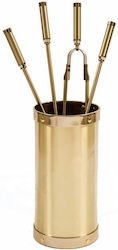 Fireplace Tool Set K01 Matte Gold