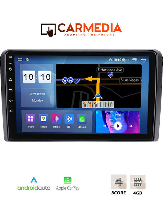 Carmedia Car Audio System for Audi A3 2003-2012 (Bluetooth/USB/WiFi/GPS/Apple-Carplay/Android-Auto) with Touch Screen 9"