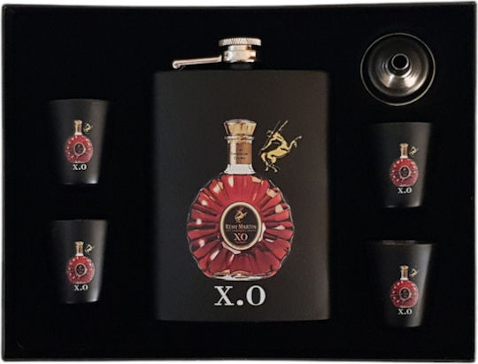 Flask Set Remy Martin X.o Stainless Steel 8oz