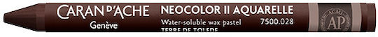 Caran D’ache Wax Crayons Watercolor Neocolor Ii Toledo Brown 10 Pieces