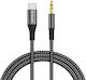 Techsuit Braided USB 2.0 Cable USB-C male - 3.5mm Γκρι 1m