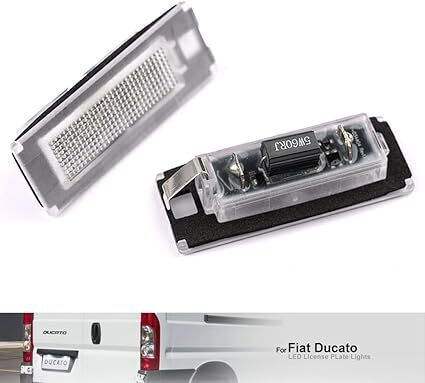 Светлини за регистрационната табела LED за Citroen Jumper Fiat Ducato Peugeot Boxer 2006-2019 2бр