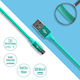 0.26m Regular USB 2.0 to micro USB Cable Turquoise (1018.107)