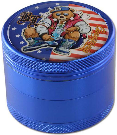 Grinder Grinder 50mm Aluminum Design Cannifornia Blue 4 Parts