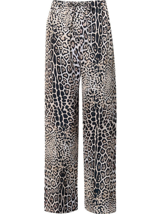 High Waist Sweatpants Wide Brown