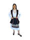 Traditional Epirus Women's Costume Greek Made Mark117 with 1 Row Necklace Scarf Porphyra