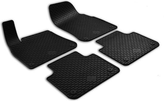 Umbrella Set Covorașe Față și Spate 2buc din Furtun pentru Volkswagen Touareg Porsche Ardei iute Negre