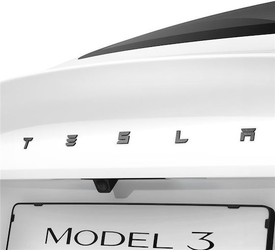 Spigen Tesla Rear Emblem Logo Full Cover Carbon Tesla Model 3 2024 Acp08550