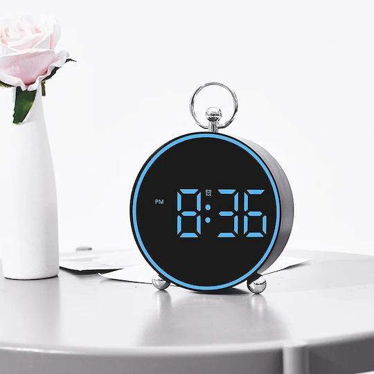 Tisch-Digitaluhr mit Wecker Blau D6M8DWYBM