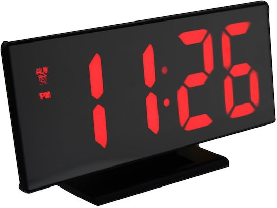 Ceas De Masă Digital Led Din Plastic Cu Ceas Deșteptător Roșu DHS60KMBM