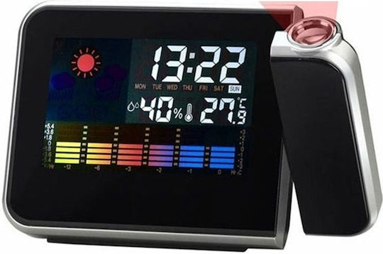 Tisch-Digitaluhr mit Wecker Schwarz D46SVSBBM