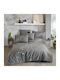 Hobby Home Set Husă de Pilotă Bumbac Dublă cu 4 Fețe de Pernă & 1 Cearsaf 200x220 Vera Grey