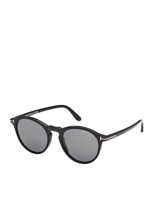 Tom Ford Unisex Sunglasses with Black Horn-Rimm...