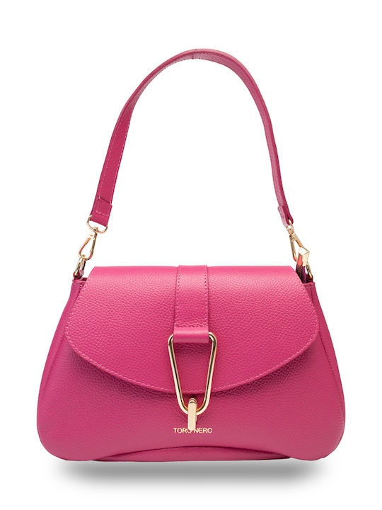De piele Geantă de damă De umăr Fuchsia