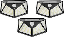 Set 3 Lămpi Solare 1W cu Senzor de Mișcare Set 3 Lămpi Solare 1W cu Senzor de Mișcare