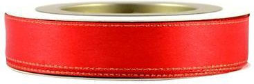 Satin Ribbon 23m Metallic Finish 10mm Red