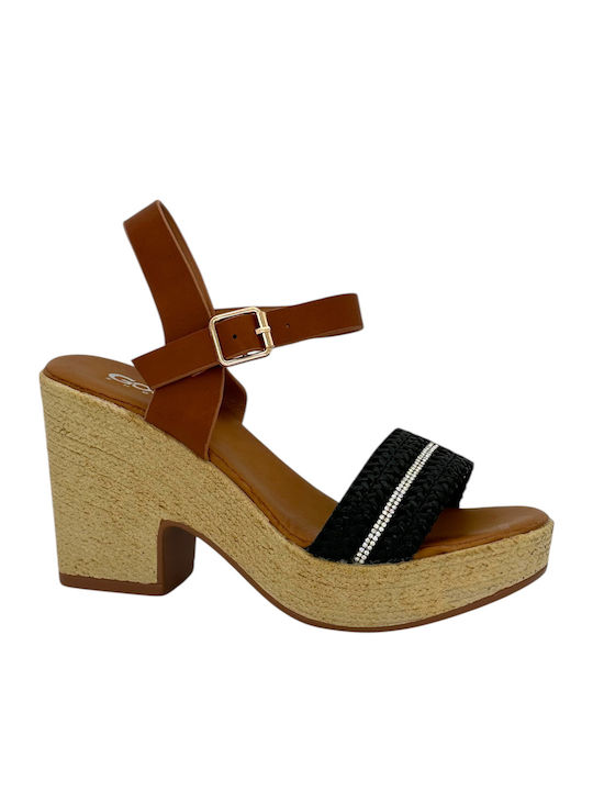 Sandals Anatomic with Strass Black