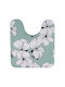 Non-Slip Bath Mats Set Microfiber Toilet T-d Ecrin 7702782 Green 45x50cm