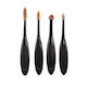Set 4 Stück Oval Lippen- & Augenbürsten Beauty Hall
