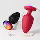 Anal Plug Vibration Remote Control Red