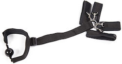 BDSM Set Manschetten & Halsband-Fixierungssets Schwarz