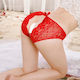 Plus Size Lace Women's Sheer Sexy Slit Panties ...