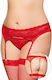Women's Garter Belt Plus Size Softline Red Garter Belt Sfl-3305-red