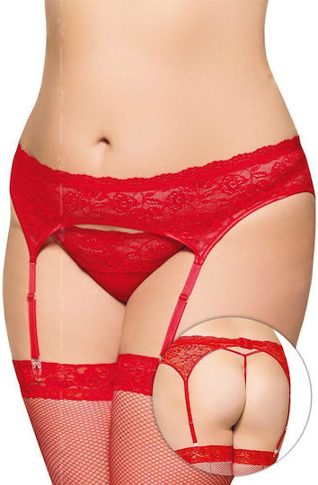 Women's Garter Belt Plus Size Softline Red Garter Belt Sfl-3305-red