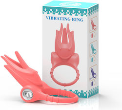 Vibe Ring Silicone Δαχτυλίδι Στύσης Δόνηση Πορτοκαλι