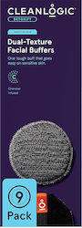 Σφουγγαρι Cleanlogic Detoxify Dual-texture Facial Buffers Sensitive Skin Black Grey 9tmx