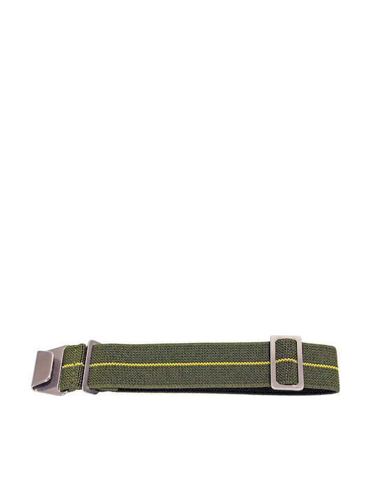 Nato Elastisches Uhrenarmband Mit Haken Grün Gelb 22mm