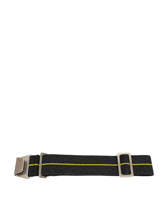 Nato Elastic Strap Hook Black Yellow 22mm