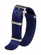 Λουρι Νατο Blue Premium Elastic Military Naylon Strap 22mm