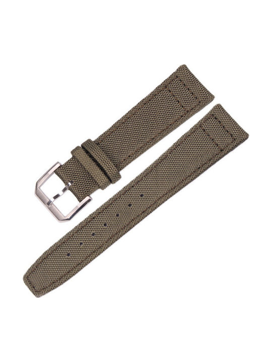 Каишка Платнена С Кожена Подплата Army Green 20mm